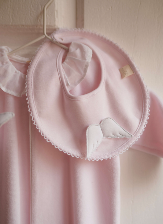 Baby Gi - Angel Cotton Bib in Pink