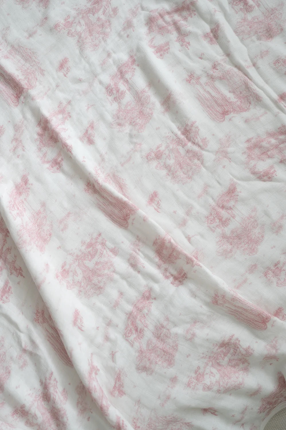 Gilded Bird X-Large Muslin Swaddle - Spring Toile Pink