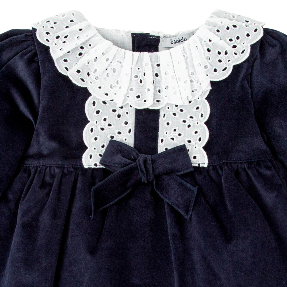 Babidu Navy Velvet Dress