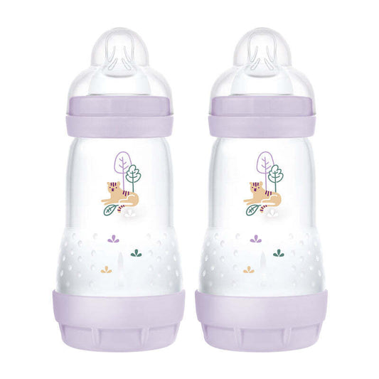 MAM Easy Start Anti Colic Bottle Lilac 260ml 2Pk